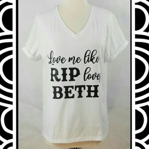 Love Me Like RIP tee, Size L